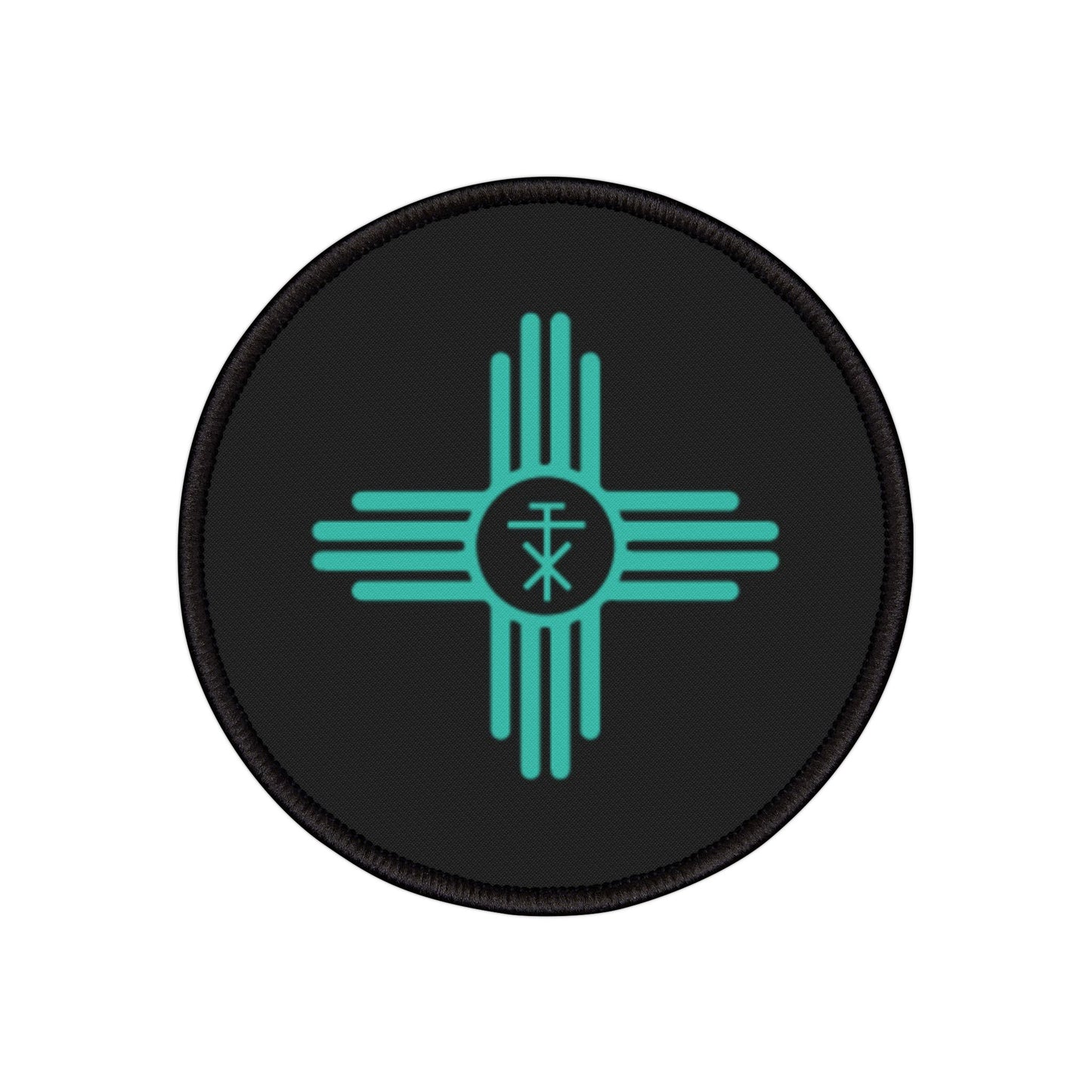 Black Circular Talax Zia Cross Patch