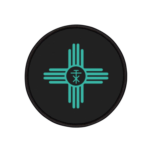 Black Circular Talax Zia Cross Patch