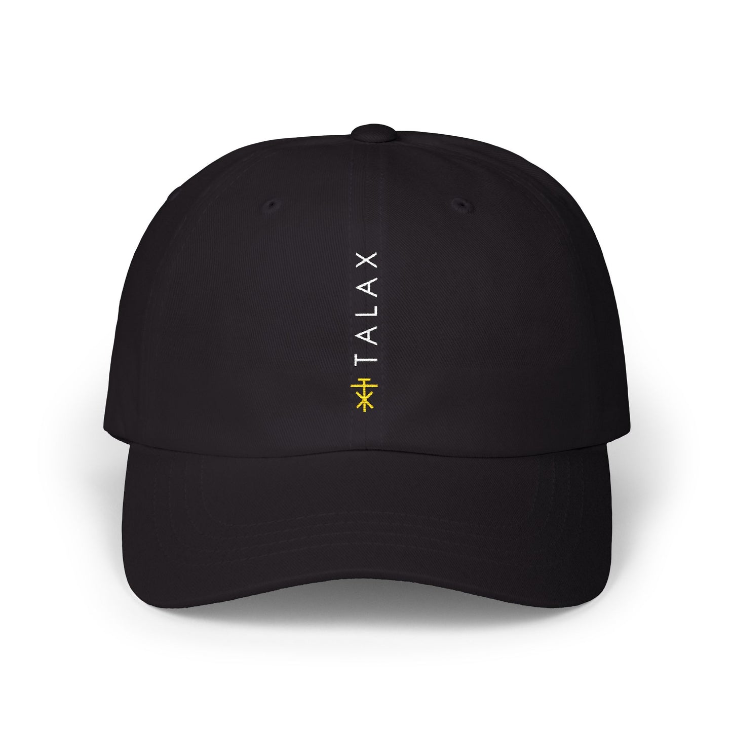 Black Vertical Logo Dad Cap