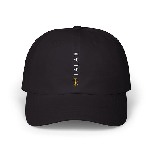 Black Vertical Logo Dad Cap